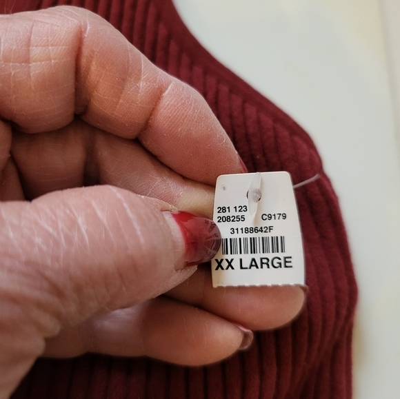 NWT Maurice's Ribbed bralette XXL Burgundy tank cropped - Picture 4 of 8